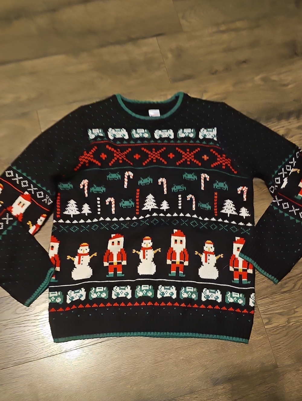 Ugly Gaming Holiday Sweater Asteroids Video Game Santa Snowman Boy Girl Xxl